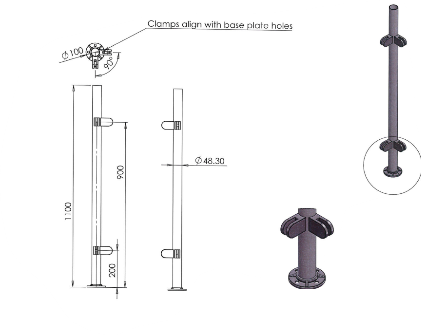 Balustrade Post - Corner