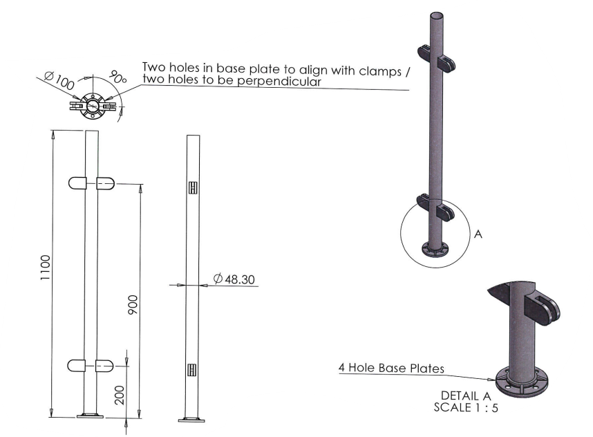 Balustrade Post - Mid