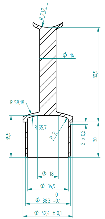 Handrail Straight Saddle