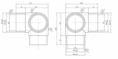 3 Way Corner Elbow