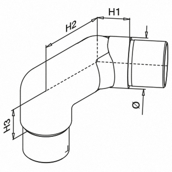 Adjustable elbow - Q line (right)