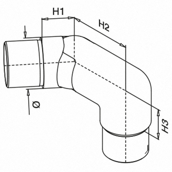 Adjustable elbow - Q line (left)