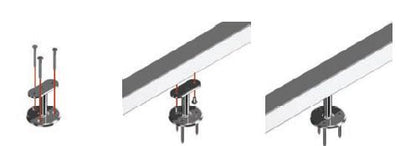 Handrail Bracket - Surface Mount (flat handrail)