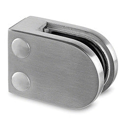 Stainless Steel Glass Clamp -  Flat Back