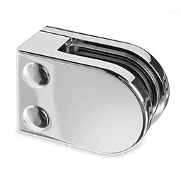 Stainless Steel Glass Clamp -  Flat Back