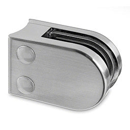 Stainless Steel Glass Clamp -  Round Back