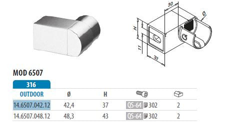 Juliet Balcony End Fitting (Left hand)