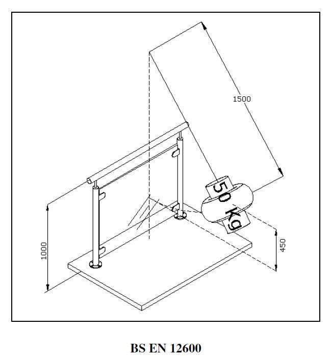 Stainless Steel Glass Clamp -  Round Back