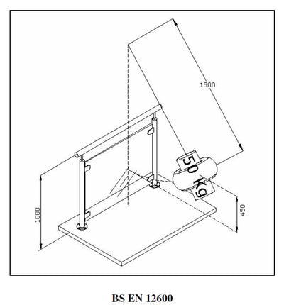 Stainless Steel Glass Clamp -  Round Back