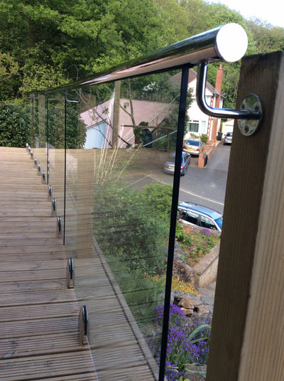 Mirror Polished slotted handrail