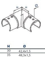 Slotted Horizontal Elbow