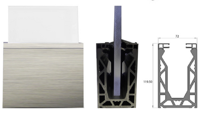 Posi-Glaze Aluminium Channel - 3 metre length